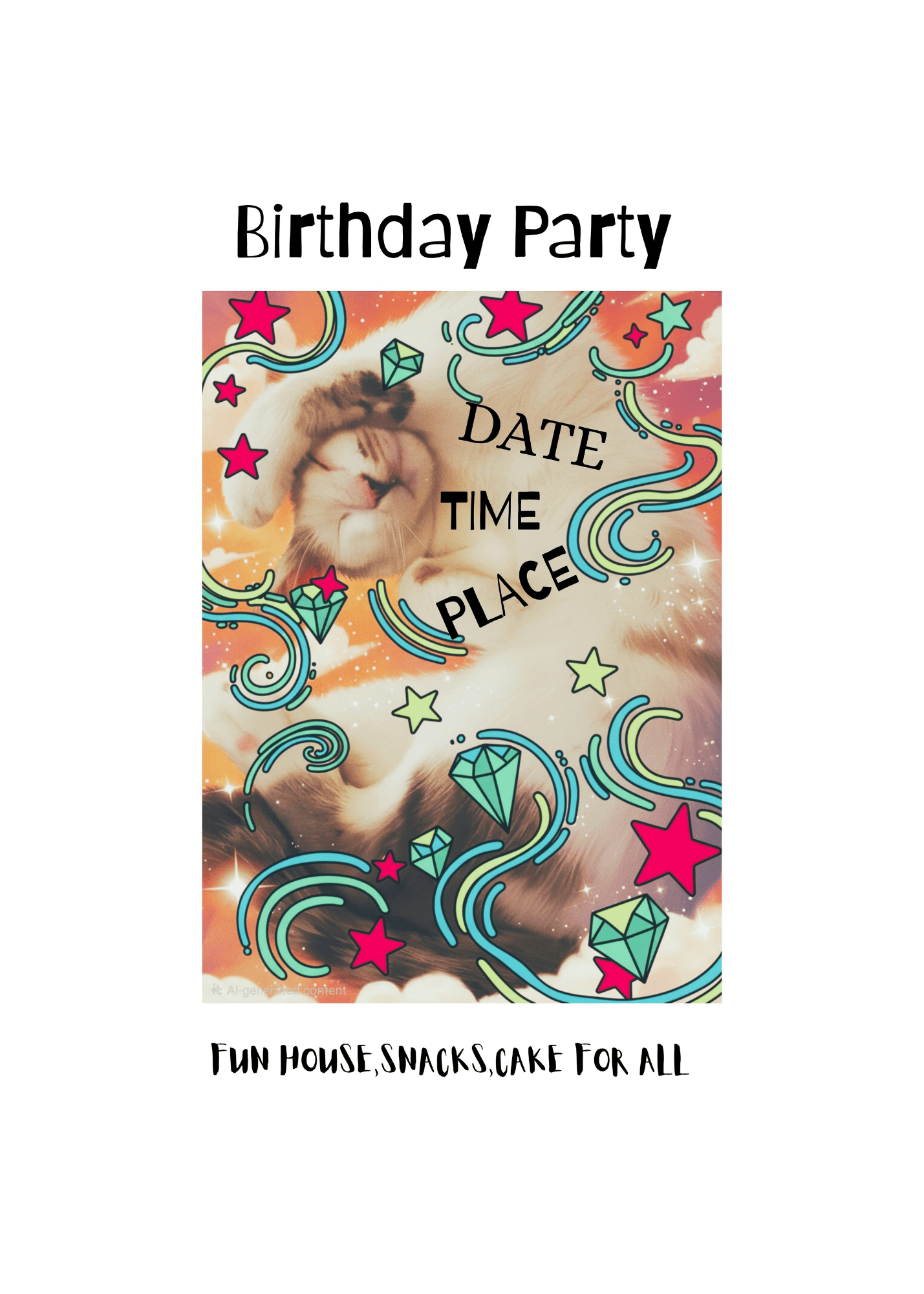 Celebrate Party Invitation & Flyer Canva Template – Editable Digital Download - Ecc Digital Designs