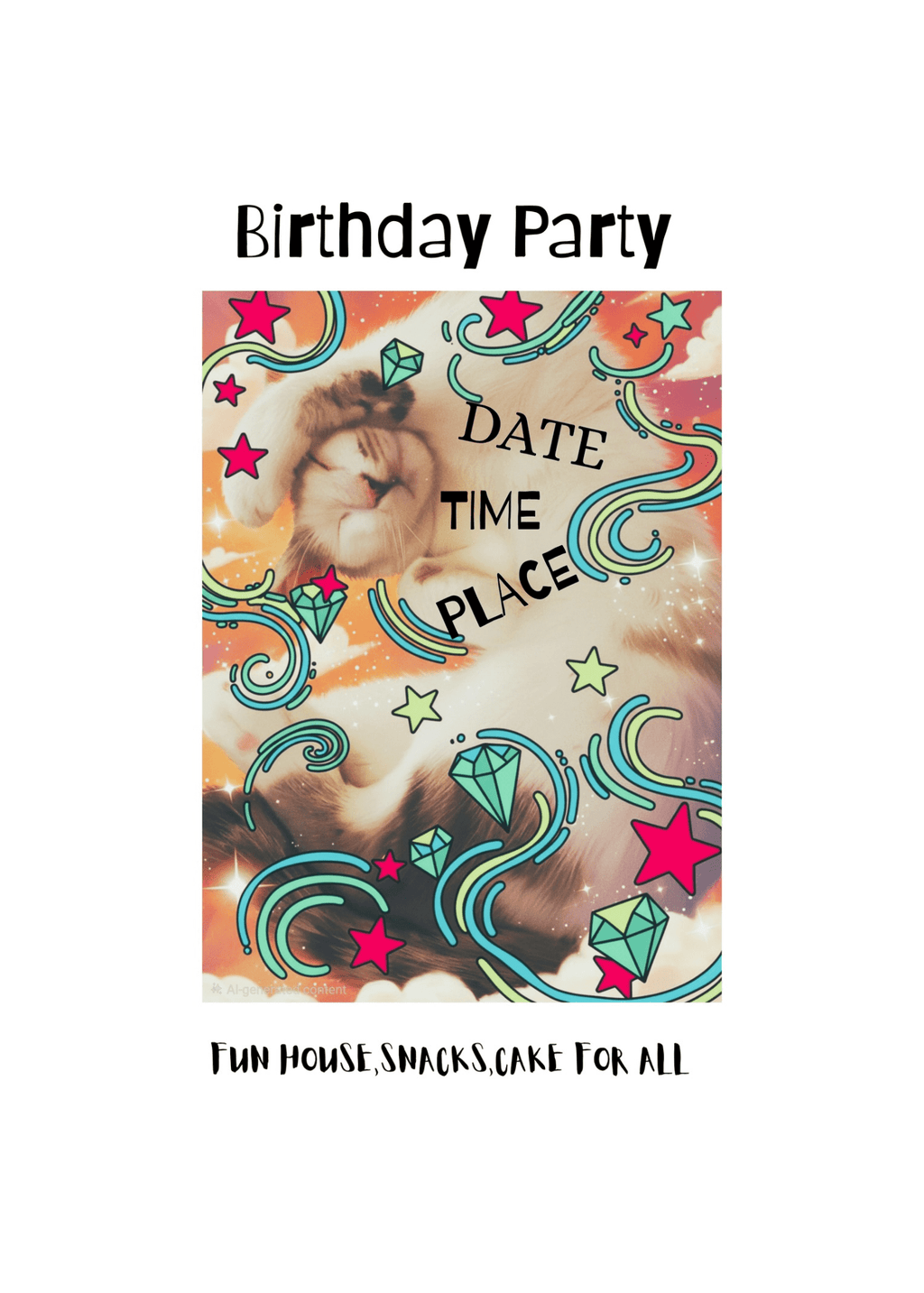 Celebrate Party Invitation & Flyer Canva Template – Editable Digital Download - Ecc Digital Designs